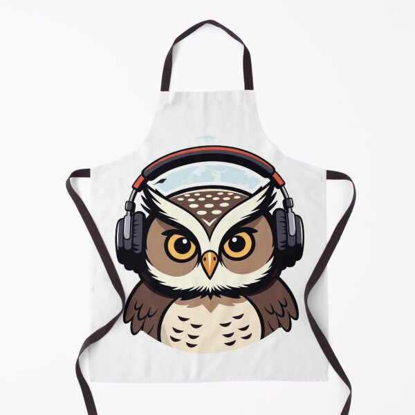 Item preview, Owl with Headphones | Night Music Forest Art designed and sold by NatureHarmony16.