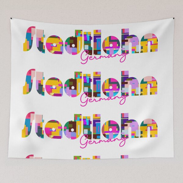 Item preview, Stadtlohn, Germany, Vibrant Abstract City Typography Art designed and sold by Wanderful-roads.