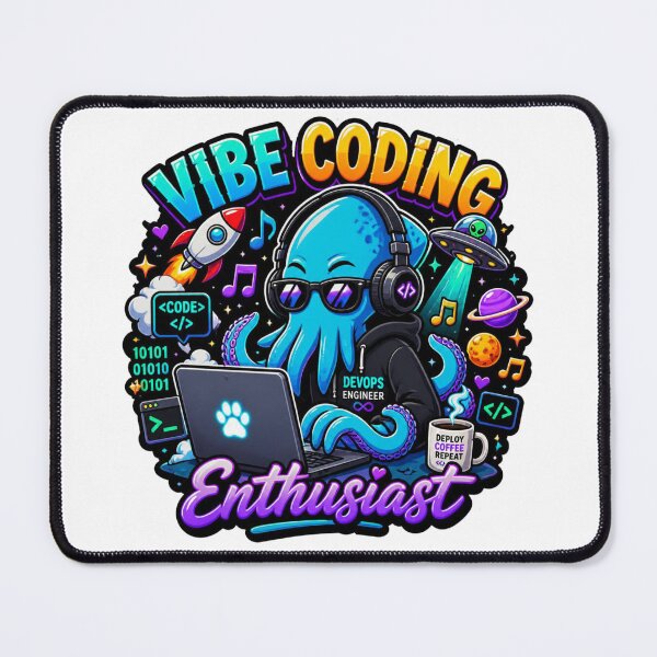 Item preview, Vibe Coding Octopus – Cute DevOps Engineer Sticker | Kawaii Tech Programmer Gift designed and sold by NuniDesigns.