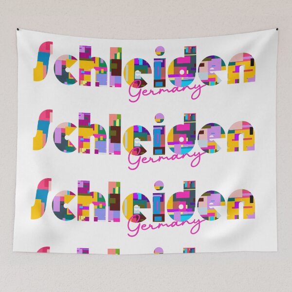 Item preview, Schleiden, Germany, Vibrant Abstract City Typography Art designed and sold by Wanderful-roads.