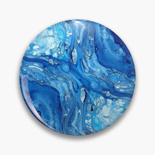 Item preview, Blue Fluid Marble Abstract designed and sold by RandomWalker.