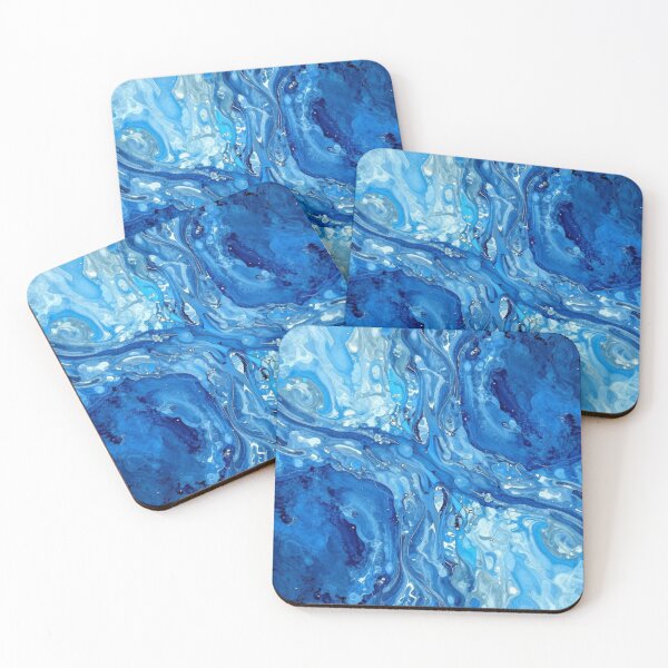 Item preview, Blue Fluid Marble Abstract designed and sold by RandomWalker.