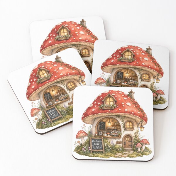 Item preview, Cozy Mushroom Cafe Cottagecore Aesthetic designed and sold by Presshue.