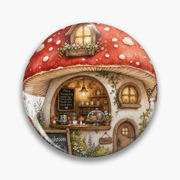 Item preview, Cozy Mushroom Cafe Cottagecore Aesthetic designed and sold by Presshue.