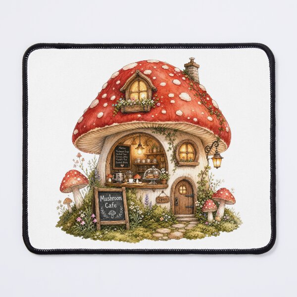 Item preview, Cozy Mushroom Cafe Cottagecore Aesthetic designed and sold by Presshue.