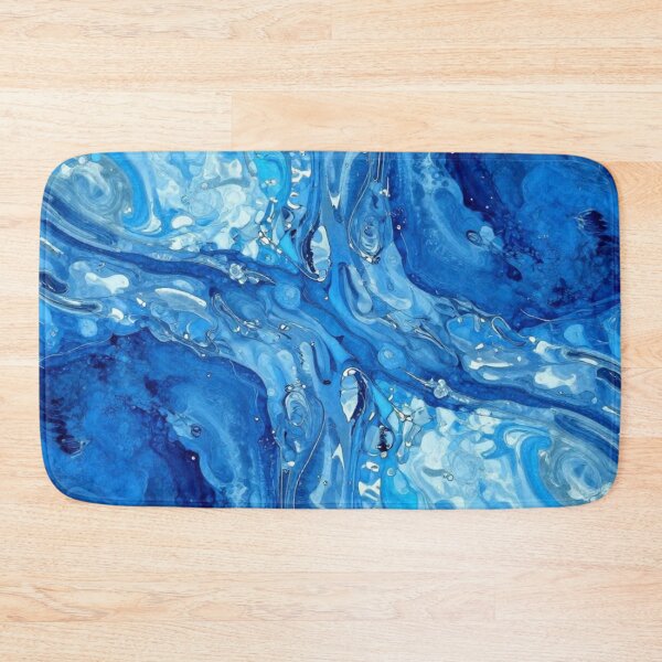 Item preview, Blue Fluid Marble Abstract designed and sold by RandomWalker.