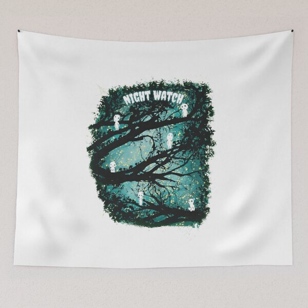 Item preview, Mystery Forest Spirit Night Tree Silhouette designed and sold by HumorInHues.