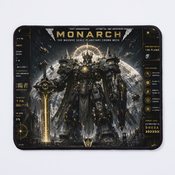 Item preview, Void Monarch (Series 9) - Cyberpunk Interstellar Planetary Crown Mech Art designed and sold by RiteshCenter.