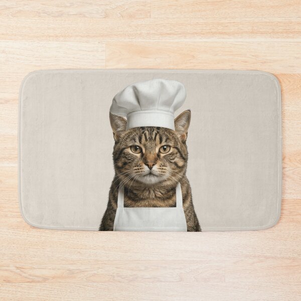 Item preview, Funny Pixie-Bob Cat Chef Realistic Animal Cooking Humor Art designed and sold by LazyOwlStore.