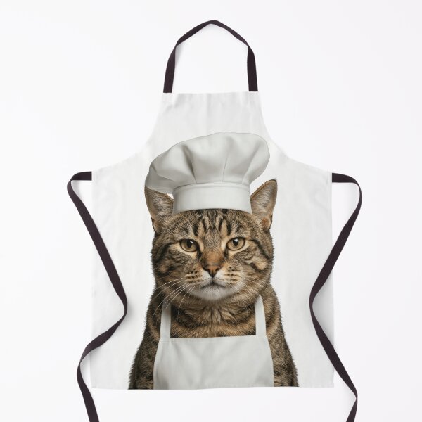 Item preview, Funny Pixie-Bob Cat Chef Realistic Animal Cooking Humor Art designed and sold by LazyOwlStore.