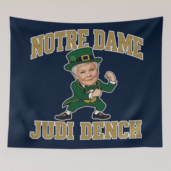 Item preview, Notre Dame Judi Dench – Funny Leprechaun Mascot Parody Shirt designed and sold by DiamondSkyShirt.