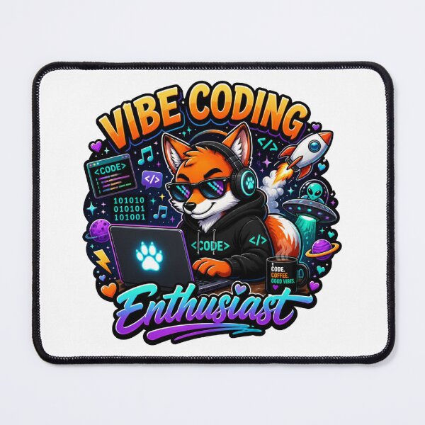 Item preview, Vibe Coding Fox – Kawaii Programmer Sticker | Cute Fox Coder Gift for Developers designed and sold by NuniDesigns.