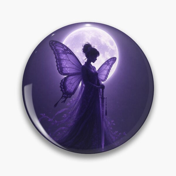 Item preview, Butterfly Moon Keeper – Mystic Purple Fairy Guardian designed and sold by MysticPurpleHue.