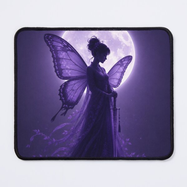 Item preview, Butterfly Moon Keeper – Mystic Purple Fairy Guardian designed and sold by MysticPurpleHue.