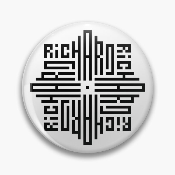 Item preview, RICHARD | Black  | Modern Geometric Kufi Calligraphy | From Name to Art   designed and sold by FOR YOUR NAME.