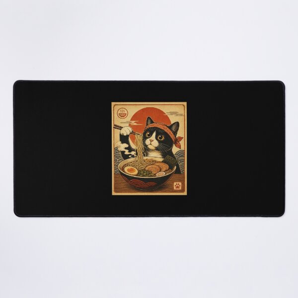 Item preview, Cute Ramen Cat Vintage Japanese Style Noodle Bowl designed and sold by eliramaison.
