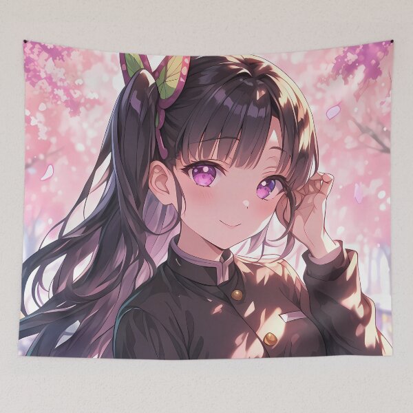 Item preview, Kanao Tsuyuri Demon Slayer Cherry Blossom Smile designed and sold by earlobejerk.
