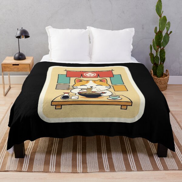 Item preview, Cute Ramen Cat Enjoying Noodles in Cozy Japanese Eatery designed and sold by JordynLadukeg65.