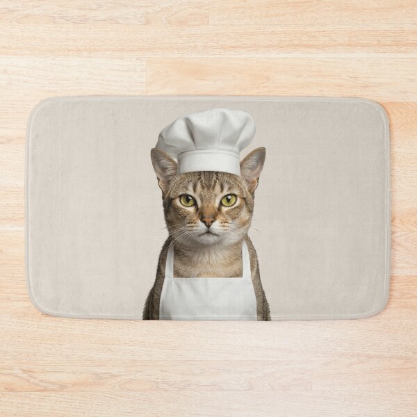 Item preview, Funny Singapura Cat Chef Realistic Animal Cooking Humor Art designed and sold by LazyOwlStore.