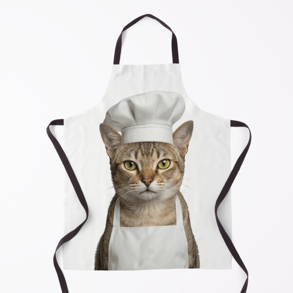 Item preview, Funny Singapura Cat Chef Realistic Animal Cooking Humor Art designed and sold by LazyOwlStore.
