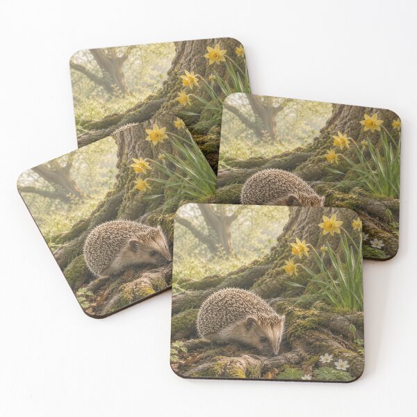 Item preview, Hedgehog Oak Tree Wall Art – Whimsical Woodland Animal Print for Nursery and Kids Room Decor designed and sold by FunscapeHQ.