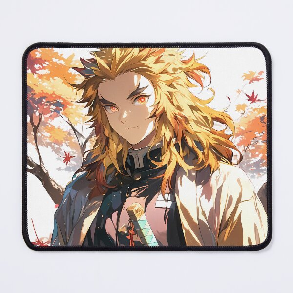 Item preview, Kyojuro Rengoku Demon Slayer Autumn Leaves Warm Light Heroic Smile designed and sold by earlobejerk.