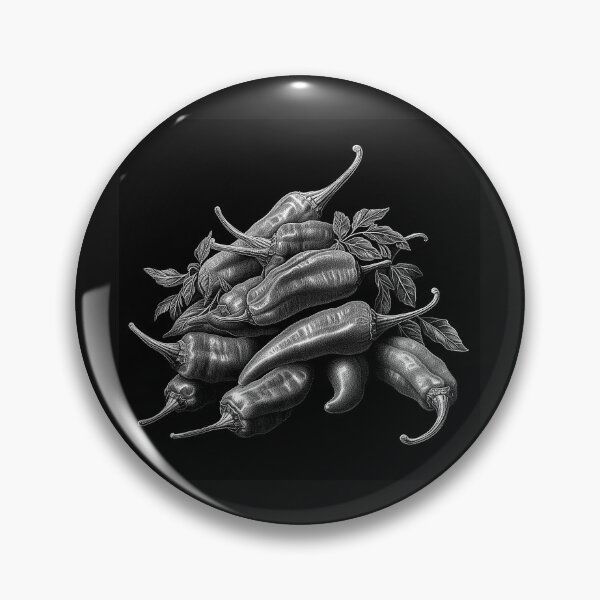 Item preview, Black and White Chili Peppers Botanical Art designed and sold by inkoutninja.
