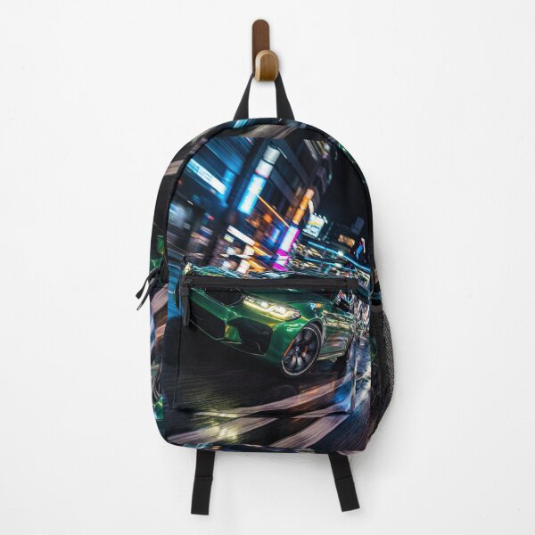 Item preview, Dynamic Fast Sedan Photography In Vibrant Neon City Lights designed and sold by RevUpDesign.