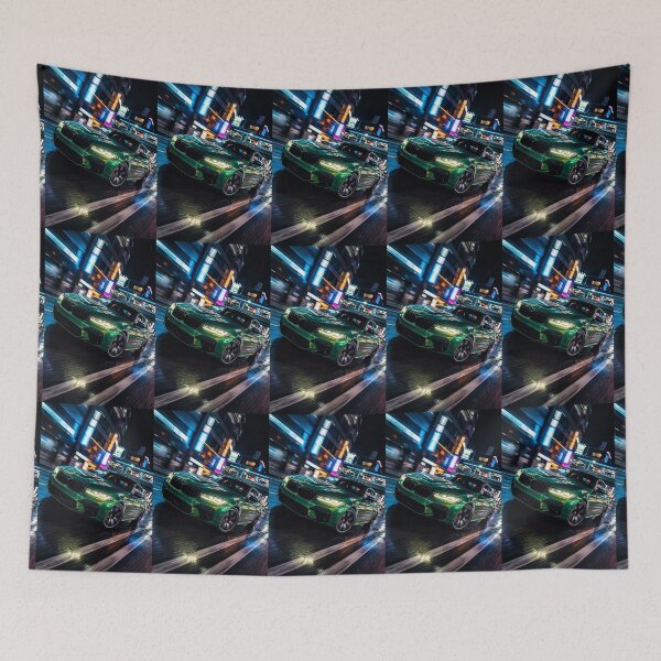 Item preview, Dynamic Fast Sedan Photography In Vibrant Neon City Lights designed and sold by RevUpDesign.