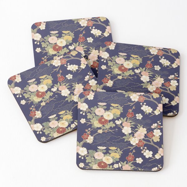 Item preview, Japanese Floral Seamless Pattern - Sakura Cherry Blossom & Chrysanthemum designed and sold by FashioonTrends.