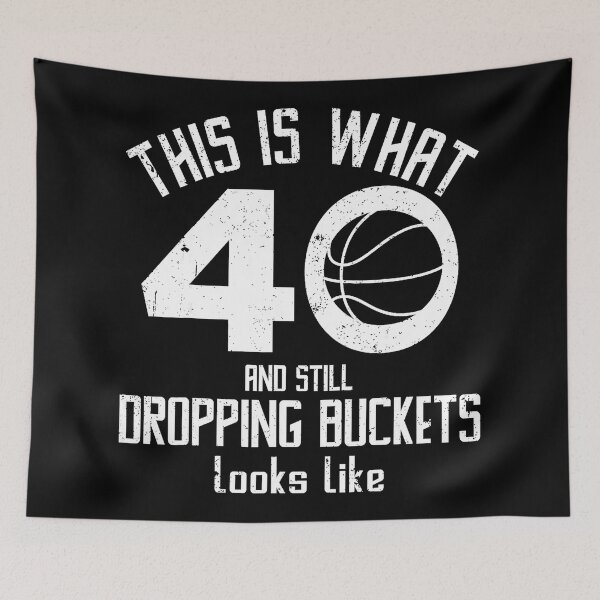 Item preview, Funny Basketball 40th Birthday Design for Hoops Fans Turning Forty designed and sold by allistermariam.