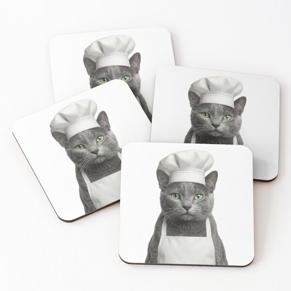 Item preview, Funny Korat Cat Chef Realistic Animal Cooking Humor Art designed and sold by LazyOwlStore.