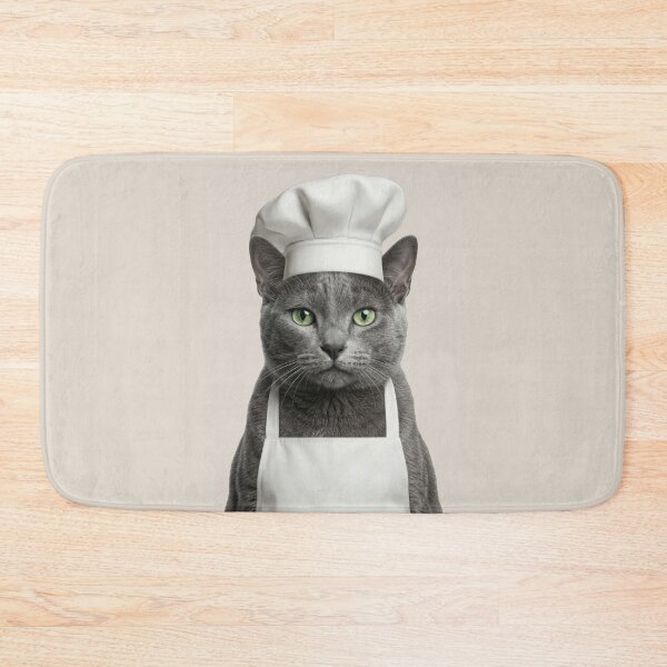 Item preview, Funny Korat Cat Chef Realistic Animal Cooking Humor Art designed and sold by LazyOwlStore.