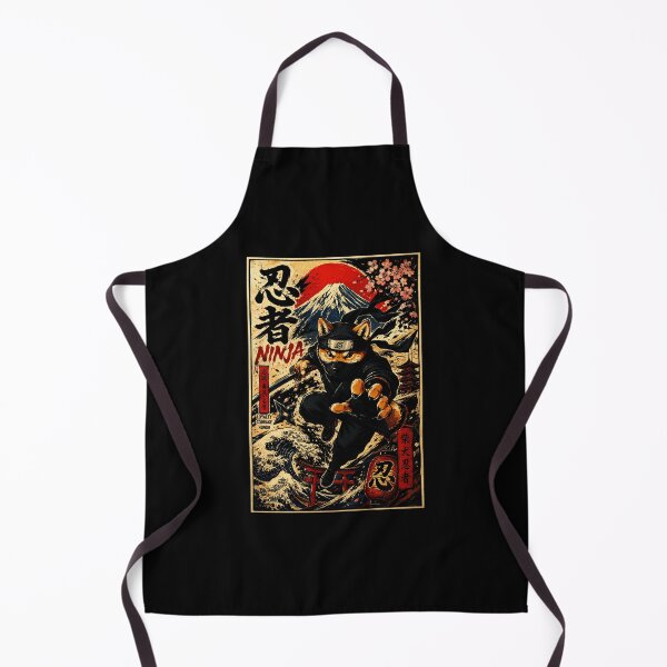Item preview, Vintage Japanese Warrior Cat Under Mount Fuji Night designed and sold by eliramaison.