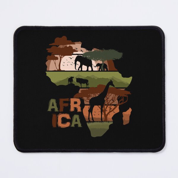 Item preview, Africa Continent Map Safari Wildlife Silhouette designed and sold by marke770.