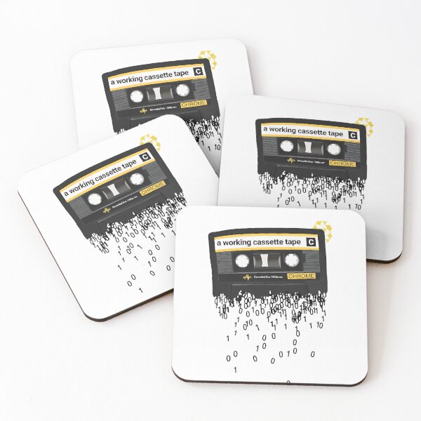 Item preview, Cassette Tape Binary Dissolve Retro Tech designed and sold by NeonMashup.