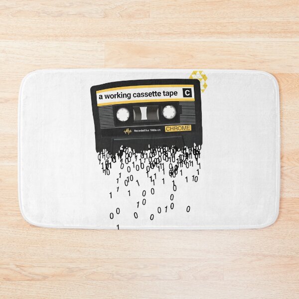 Item preview, Cassette Tape Binary Dissolve Retro Tech designed and sold by NeonMashup.
