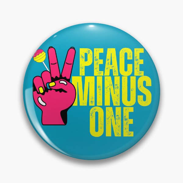 Item preview, Peace Minus One | Neon Peace Sign Illustration Teal designed and sold by New Moon Inspiration.
