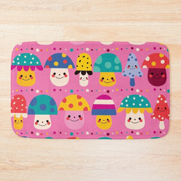 Item preview, Cute Kawaii Mushroom Pattern | Colorful Happy Mushrooms Seamless Design designed and sold by RJACreative.