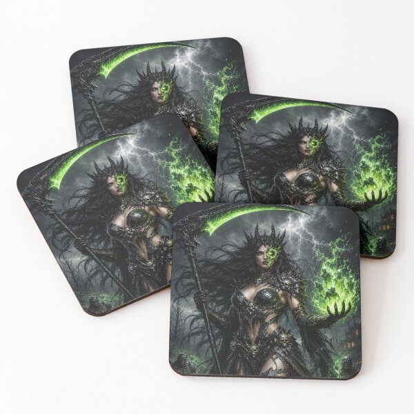 Item preview, Dark Sorceress Necromancer | Fantasy Witch Art designed and sold by DrakariArt.