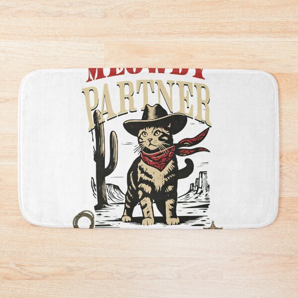 Item preview, Meowdy Partner Cat Cowboy Desert  designed and sold by NeonMashup.