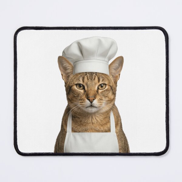 Item preview, Funny Chausie Cat Chef Realistic Animal Cooking Humor Art designed and sold by LazyOwlStore.