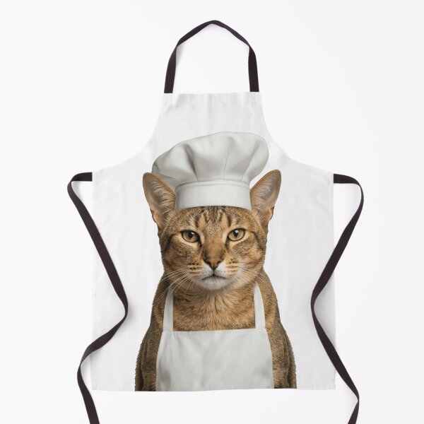 Item preview, Funny Chausie Cat Chef Realistic Animal Cooking Humor Art designed and sold by LazyOwlStore.