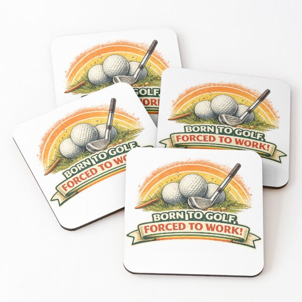 Item preview, Born To Golf Forced To Work Funny Retro Sports Graphic designed and sold by Klein-Karoo.
