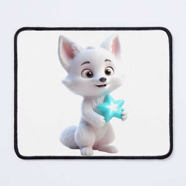 Item preview, Cute White Fox holding Star designed and sold by CuteSlothWorld.
