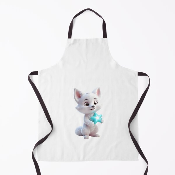 Item preview, Cute White Fox holding Star designed and sold by CuteSlothWorld.
