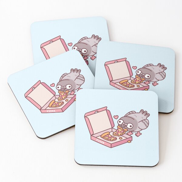 Item preview, Cute Pigeon Found Pepperoni Pizza From A Pizza Box designed and sold by rustydoodle.