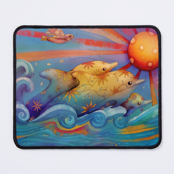 Item preview, Rainbow Dolphins Sunset Dreampop Aesthetic designed and sold by Karin Taylor.