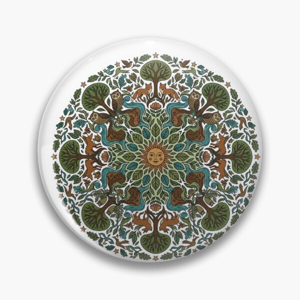Item preview, Nature Mandala Sun and Forest Animals Cycle of Life designed and sold by VintryOff.
