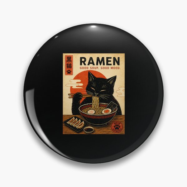 Item preview, Black Cat Ramen Dinner Vintage Japanese Noodle Shop designed and sold by ferminhays.